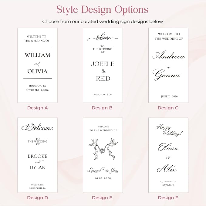 Custom Wedding Welcome Sign Fabric Linen Banner - Image 7