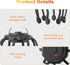 Electric Scalp Massager, Head Massager Scalp Stress Relax, Kneading Hair Massage with 3 Modes, 360 Degree Hair Massager, Cordless Portable Head Scratcher for Stress Relax