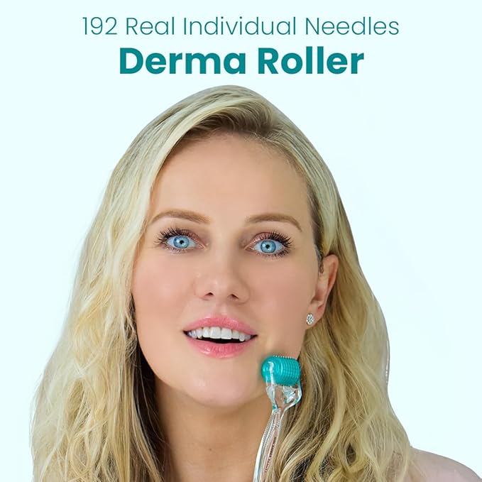 Gin Amber Beauty Derma Roller for Face – Stainless Steel – Skincare Tool for Even Product Application and Refined-Looking Skin