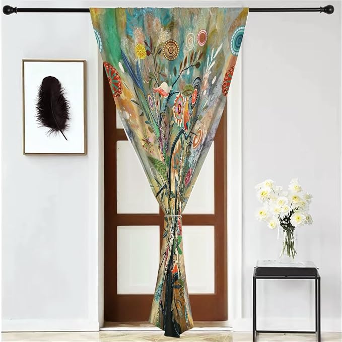 HMS Happy Memories Door Curtain, Tree of Life, 1 Panel | Rod Pocket, Thermal - Image 3