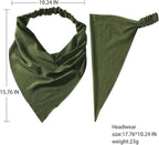 6 Pack Hair Scarf Headband for Women Elastic Bandana Head Scarf Large Boho Triangle Kerchief with Clips Non Slip Scarves