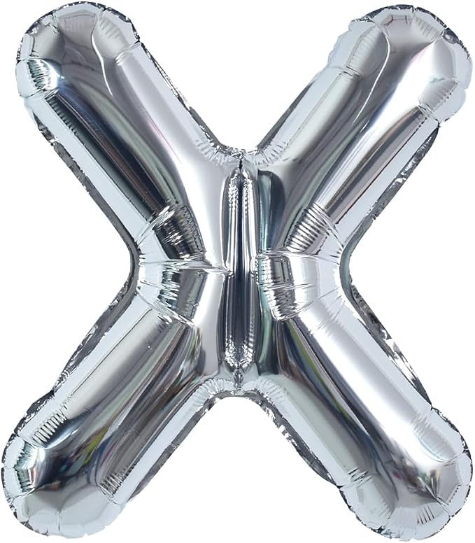 TONIFUL 40 Inch Large Silver Letter X Foil Balloons Alphabet Balloons | Giant by TONIFUL