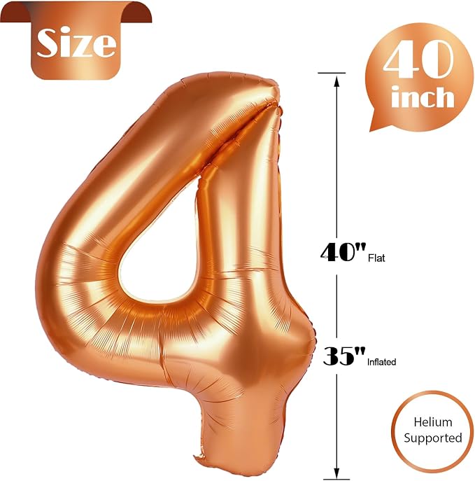 Orange 4 Balloon - Image 5