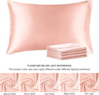 BEDELITE Satin Pillowcase for Hair and Skin, Super Soft Similar to Silk Pillow Cases 4 Pack with Envelope Closure, Cooling Pillowcases for Women Men (20"x36" King Size, Coral)