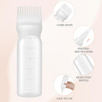 Pimoys Hair Oil Applicator Bottles Dye Brush for Women Scalp, Hair Color Products Things with Root Comb, White 2 Pack