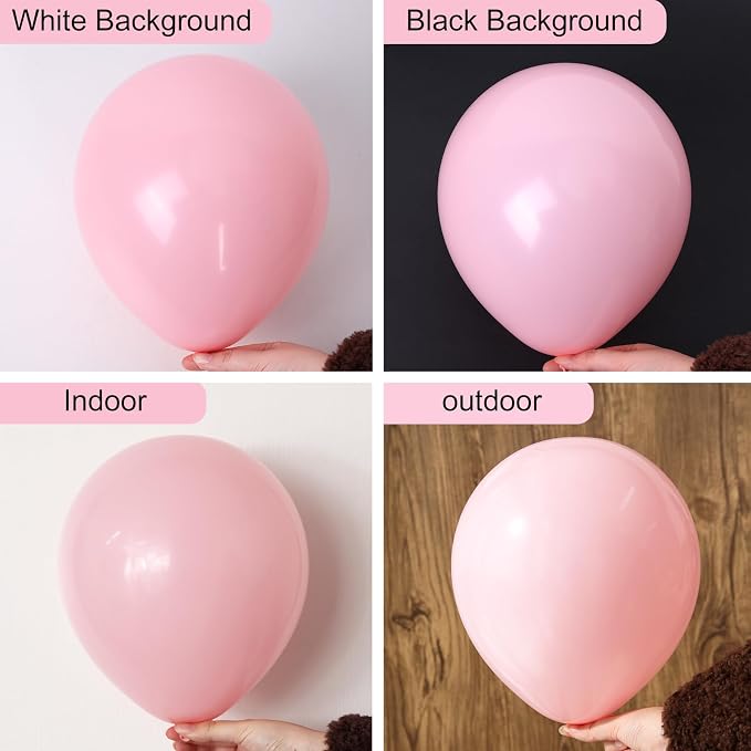RUBFAC Pink Balloons Pastel Pink Balloon Arch Kit Different Sizes 129pcs | - Image 3