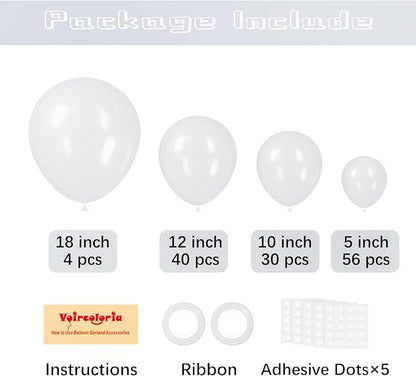 Voircoloria 130pcs Clear Balloons Garland Arch Kit, 18 12 10 5 Inch | - Image 2