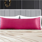 Aormenzy Satin Body Pillow Cover Set of 2, 20x54 Inches Hot Pink Body Pillow Case for Adults, Silky Soft & Cooling Body Pillow Pillowcase with Envelope Closure
