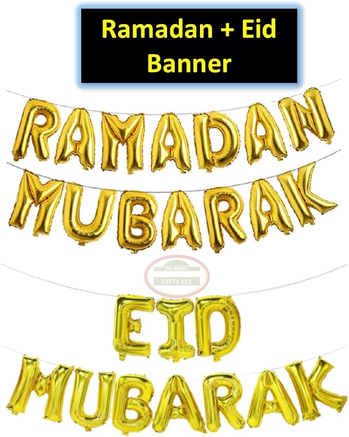 16-Inch Rose Gold Eid Mubarak Foil Balloons - Image 2