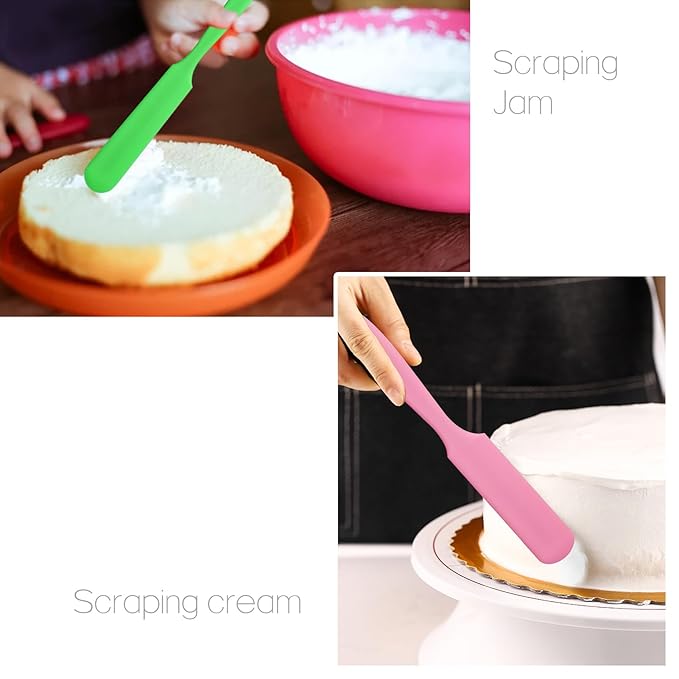 2-PCS Non-Stick Reusable Wax Silicone Spatula, Silicone Waxing Applicators for Hair Removal, for Home Salon Body Use(Pink & Yellow, size 2)