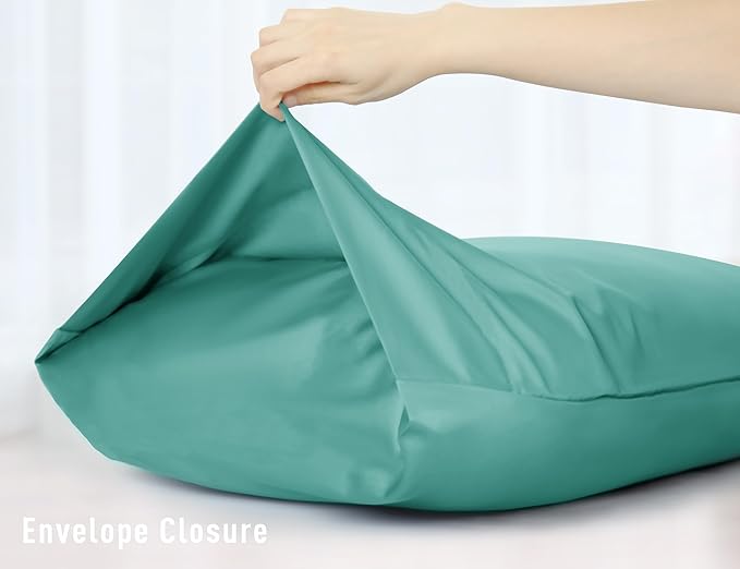 Sunflower Body Pillowcase 100% Cotton Long Pillow Cover/Case Envelope Closure 1 Pack, 21×54 inches Lagoon, Soft and Breathable