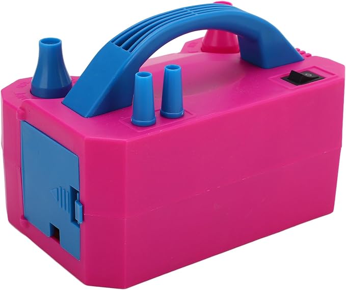 600W Electric Air Balloon Pump Rose Red Dual Nozzle Automatic and Manual - Image 7