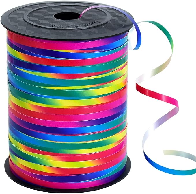 BEISHIDA 500 Yards Rainbow Curling Ribbon Balloon String by Beishida