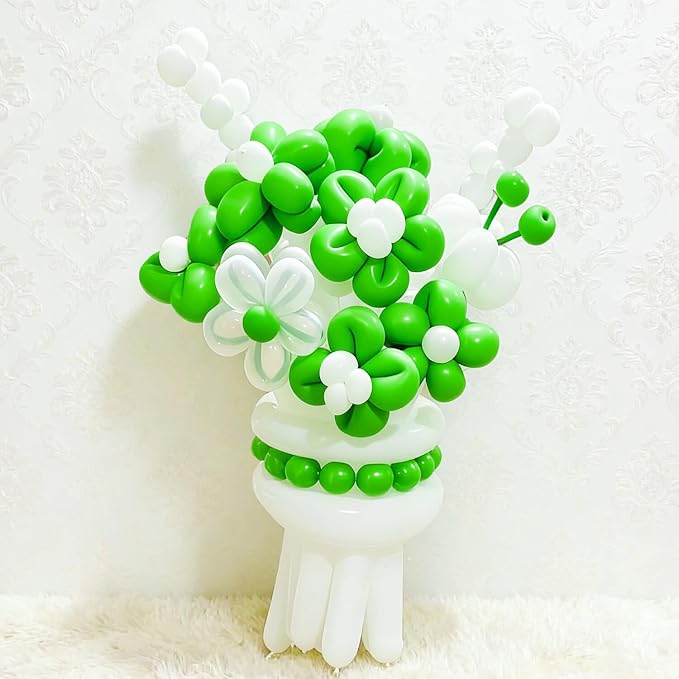 260 Green Long Balloons for Balloon Garland Thickening Skinny Latex Twisting - Image 7