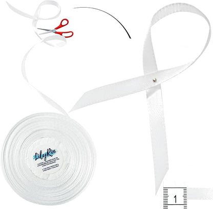 White Ribbon 1/4 Inches 36 Yards Satin Roll Perfect - Image 4