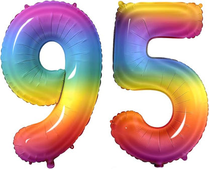 Number 95 Balloons for 95th Birthday Party Decorations, 0-100 Large No.95 by Joycard