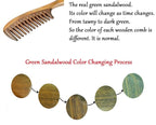 Louise Maelys Hair Comb Wooden Wide Tooth Combs for Curly Hair Detangling Sandalwood