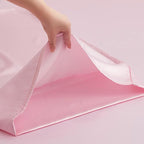 Pink Satin Pillowcase Standard Set of 2 with Envelope Closure，Pink Silk Pillowcase for Hair and Skin (20x26)