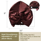 ZIMASILK 22 Momme 100% Mulberry Silk Bonnet for Sleeping & Women Hair Care, Highest Grade 6A Silk Hair wrap for Sleeping with Premium Elastic Stay On Head (1Pc, Burgundy)