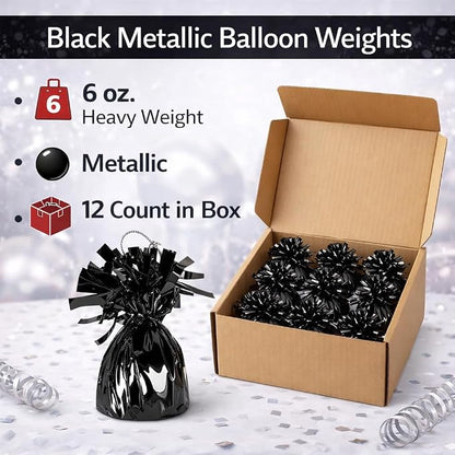 Metallic Plastic Wrapped Balloon Weights Party Decorations 12 Pcs - Image 9