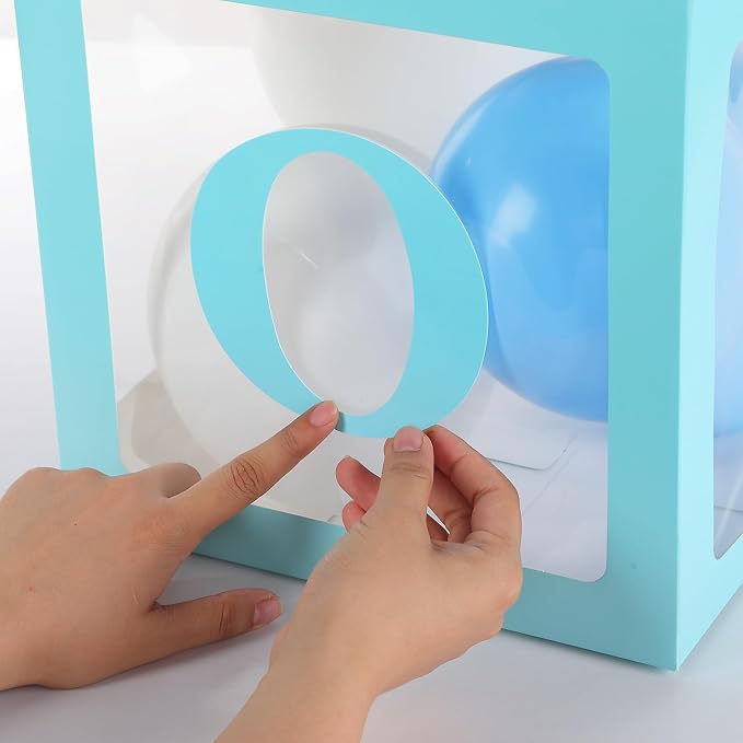 Qeeenar 3 Pcs One Balloon Box Decorations First Birthday Decorations - Image 4