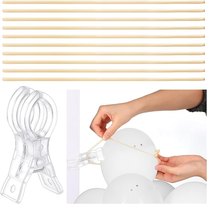 1 Pack Large Balloon Arch Clips Plastic Transparent Backdrop Spring Clamps 3.5 by Amyhill