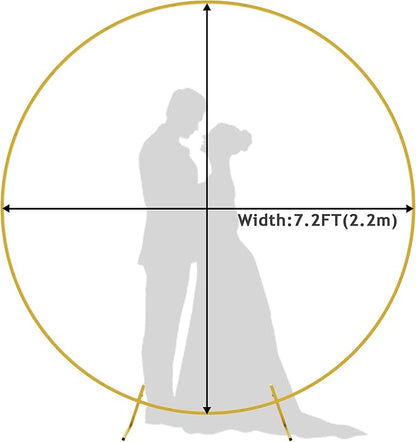 Round Backdrop Stand 7.2FT Gold Metal Circle Balloon Arch Frame | Metal Circle - Image 4