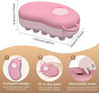 Ice Compress Scalp Massager Hair Growth Massage Comb - Upgraded Raised Dot Ice Tray Design for Tension Headache Relief and Scalp Care (Pink)