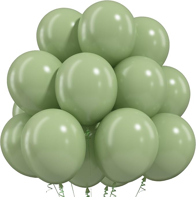 Sage Green Balloons by Togvu