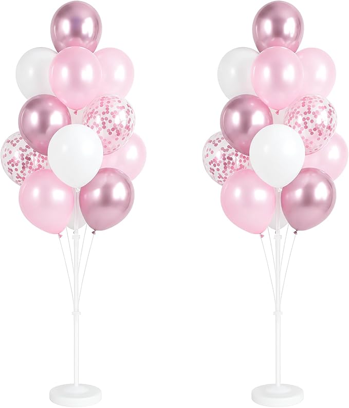 Pink Balloon Column Stand Kit by Tosuced