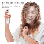 3PCS Barber Salon Face Shield,Clear Plastic Hairdressing Haircut Face Mask,Reusable Hairspray Shield Hairspray Face Shield with Sponge Handle for Hairdressing Makeup(Transparent,size:12.60 x 5.91inch)