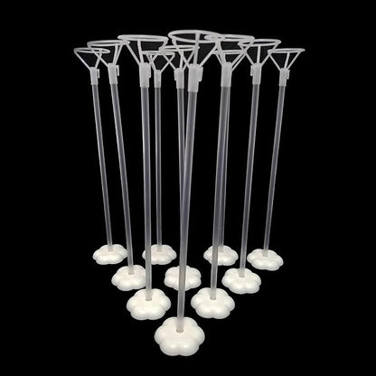 Clear Transparent Balloon Sticks and Stands 10pc set, reusable balloon sticks by lightsfever