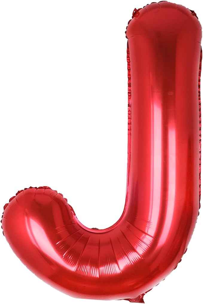 AULE 40 Inch Red J Balloon Letter Foil A-Z Birthday Big Alphabet | Birthday by AULE