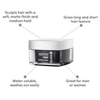 SEVEN Kente Fibre Matte Hair Paste, Sculpting & Styling for Women & Men, High Hold, Natural Finish, Texture & Shape, Hair Clay & Wax Alternative, 1.7 fl. oz.