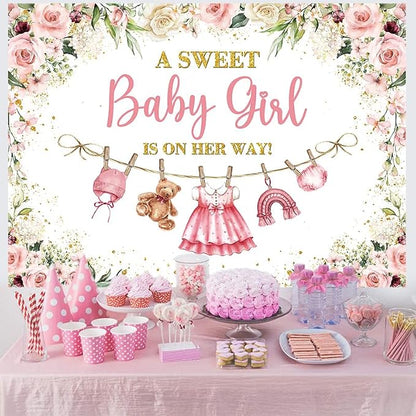 Cute Clothes Baby Shower Backdrop - Image 5