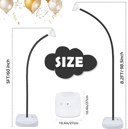 Half Balloon Arch Stand Kit for Floor fit Wedding, Birthday Party, Adjustable - Image 3