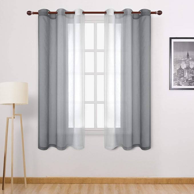 DWCN Grey Ombre Sheer Curtains by DWCN