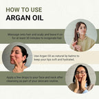 Argan Oil for Hair Growth Oil 8oz (Aceite de Argan) - 100% Pure Cold Pressed Moroccan Oil with Pump - Suitable for Colored & Damaged Hair - Argan Oil for Face, Body Oils, Nail & Scalp