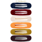 RC ROCHE 6 Pcs Flat Claw Hair Clips for Women Lay Down Barrettes No Crease Side Slide Thick Long Hair Duckbill French Against Head Jaw Claw Styling Clamp, Medium Classic
