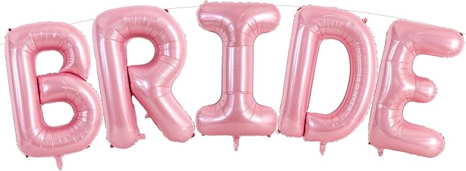 TONIFUL 40 Inch Large Pink Bride Balloons, Giant Jumbo Helium Foil Mylar Big by TONIFUL