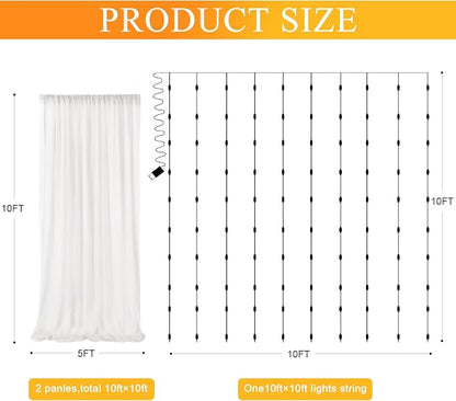 Fomcet Tulle Backdrop Curtains - Image 2
