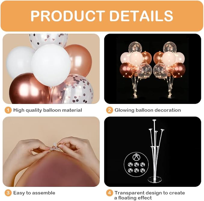 Ainiv 2 Set Table Balloon Stand Kit - Image 2