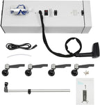 3 In 1 Standing Nano Hair Steamer Heated Micro Mist Spray Negative Ion Blue Light Hair Care Nanoscale Steamer for Deep Conditioning with Removable Nozzle & Wheels, 10 Levels Fog Output, 0.13Gal Tank