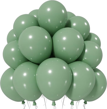 Jobkoo Sage Green Balloons 12 Inch, Eucalyptus Olive Vintage Green Balloon | by Jobkoo