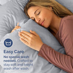 King Pillow Cases Set of 10 - Ultra Soft Hotel Quality Pillowcase Covers - Comfy. Cozy & Wrinkle Free - Shrink, Stain and Fade Resistant - Machine Washable Pillow Protectors - 10 Pcs Set - Steel Blue