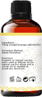 Ylang Ylang Essential Oil Organic for Skin, Diffuser, DIY Crafts - 1 Oz