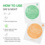 15 Min Rescue Me Kit by Naisture – Korean Spa and Skincare Kit for Women with Cica, Turmeric, and Tea Tree Sheet Masks, Eye Mask, Calendula Cucumber Mask, and Charcoal Mint Mud Mask for Redness Repair