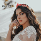 Didder Gold Tiaras for Women, Red Rhinestones Tiaras and Crowns for Women Elegant Princess Crown with Combs Tiaras for Girls Wedding Crowns for Brides Women's Headbands Prom Birthday Party