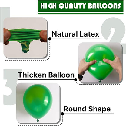 PartyWoo Green Balloons 100pcs Balloons Green Latex Helium 5 Inch | Birthday - Image 6