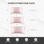 THXSILK Mulberry Silk Pillowcase for Hair and Skin Health, Grade 6A+ Mulberry Silk Pillowcase with Hidden Zipper, Soft and Breathable, 1pc (Queen 20"x30", Pink White Stripes)